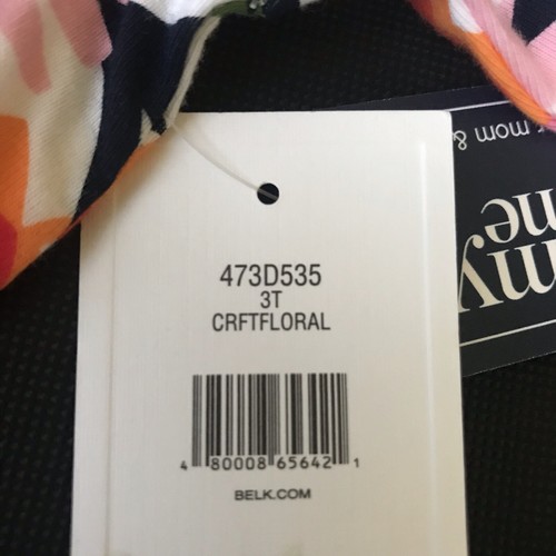 Abito floreale mamma e me taglia 3T bambino arancione rosso fiori manica lunga nuovo 44€ - Foto 6 di 7