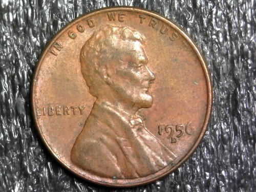 1956-D Lincoln Wheat Cent Penny - Repunched Mintmark RPM - Error Inv#T631 - Bild 2 von 3
