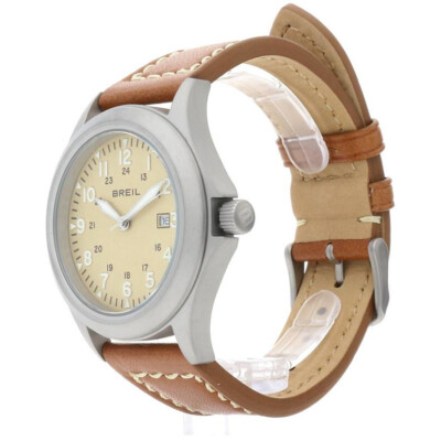 Breil Orologio Uomo Collezione ARMY - Look Militare, Cassa In Acciaio 44mm, Cinturino In Pelle, Movimento Quarzo Miyota