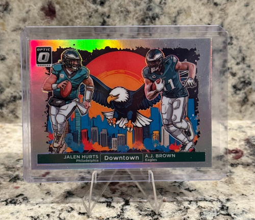 2024 Optic Jalen Hurts A.J. Brown Horizontal Dual Duo Downtown SSP Case Hit #4