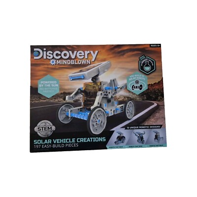 2021 Discovery Kids Mindblown STEM 12-in-1 Solar Robot 197-PC Creation Kit New