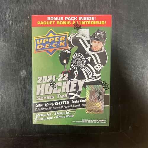 2021-22 Upper Deck Series 2 Hockey NHL Blaster Sealed Box Young Guns Hall O Fame