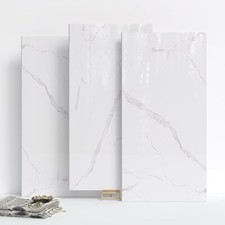 10-Pack Peel and Stick White Marble Wall Panels 11.8" x 23.6" 19.4 Sq. Ft. W