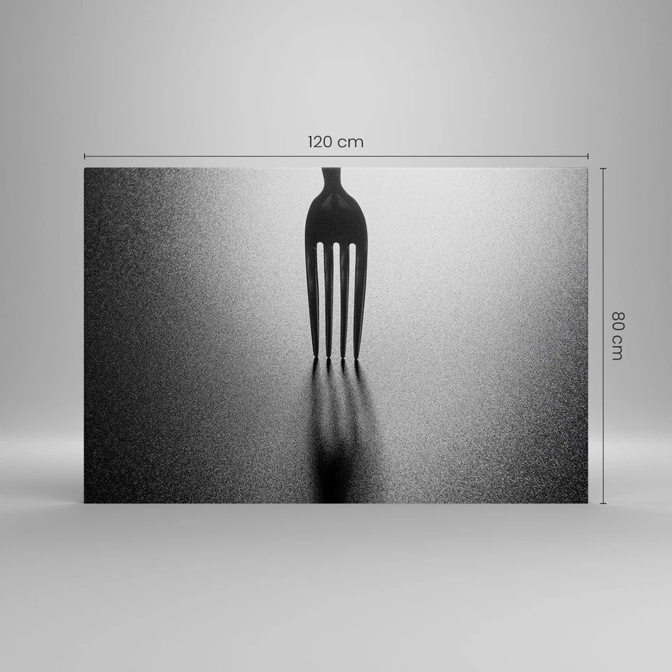 Wandbilder 120x80cm Leinwandbild Gabel Besteck Küche Groß XXL Bilder Wanddeko - Bild 3 von 4