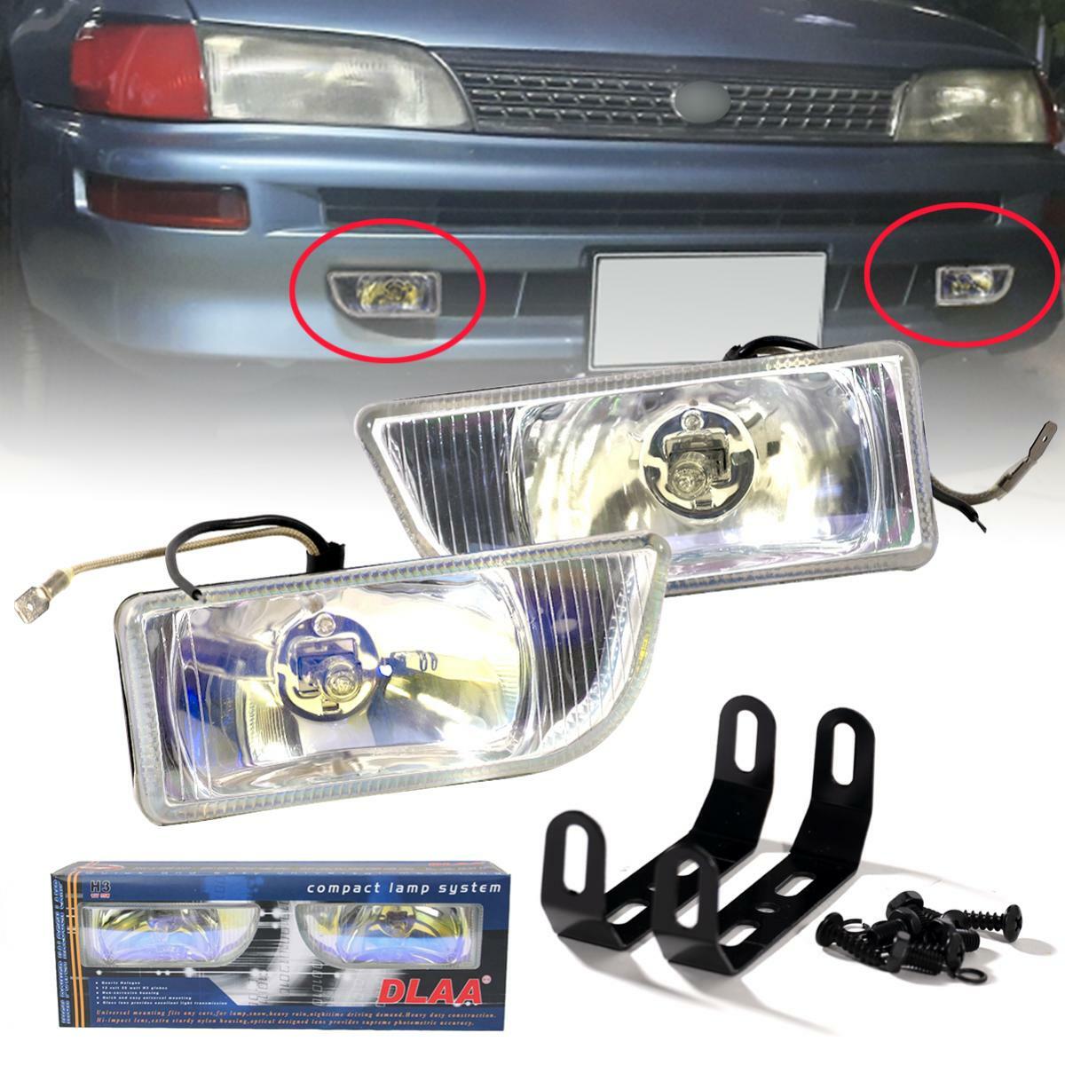 新品未使用DLAAのH3 12V 55W フォグランプ　4個 汎用 角型 フォグランプ DLAA 12V 補助灯 H3バルブ ハロゲン ガラス