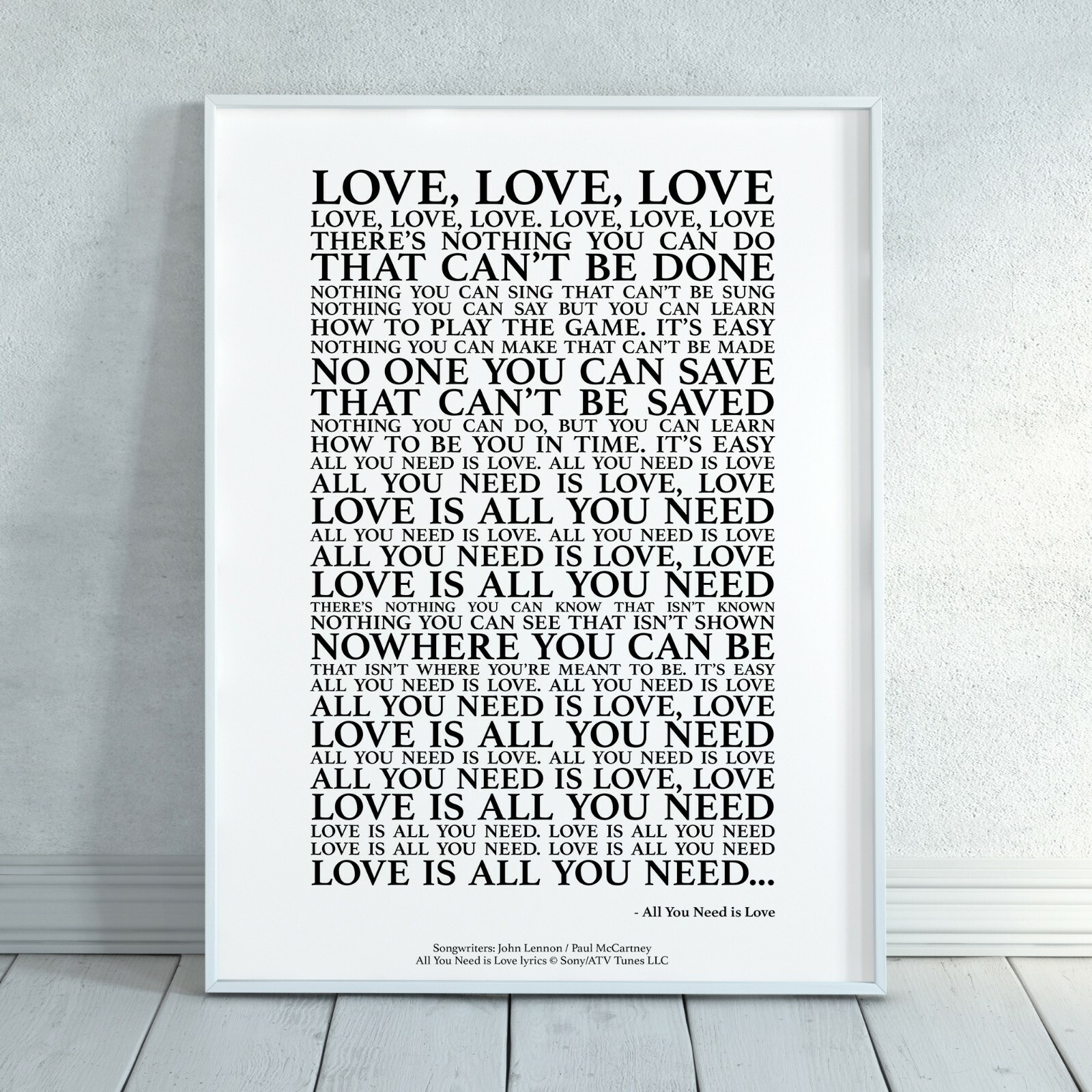 all you need is love, love is all you need | Postcard