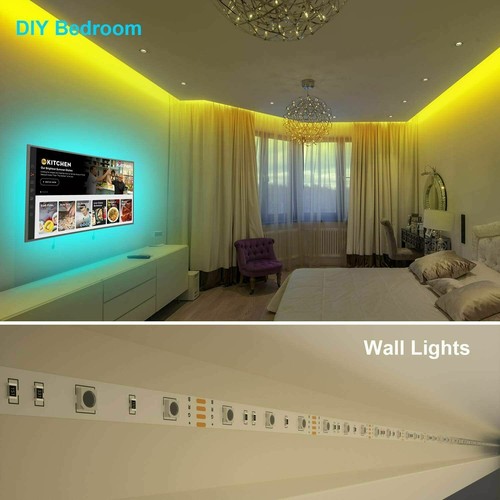 Tira De Luces 300 LED 10M RGB 32.8FT Tiras Luz Para Decoracion Habitacion Cuarto - Picture 5 of 12