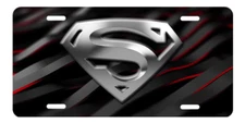 Superman Logo Emblem Quality Vanity Aluminum license plate  Tag 6" x 12" K