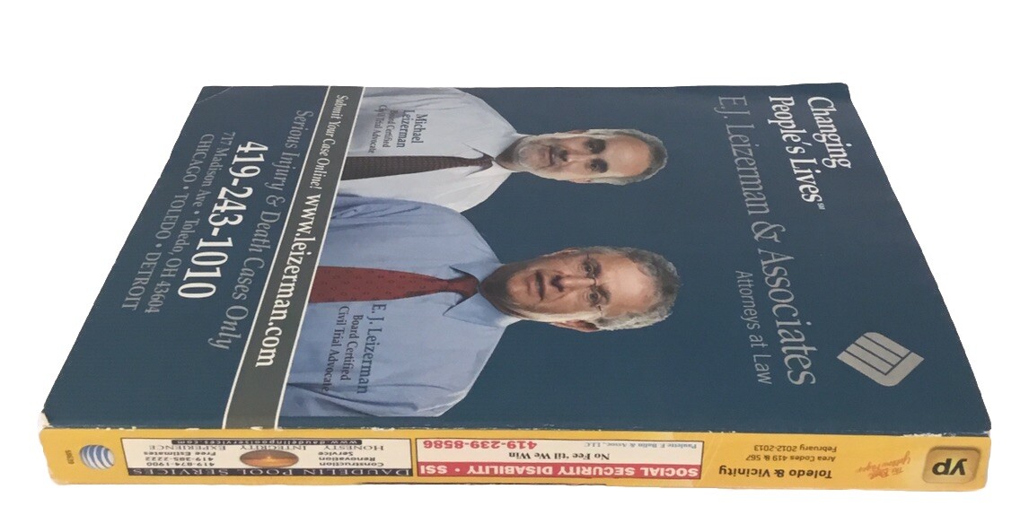 Thick Toledo Ohio City Telephone Directory Phone Book White