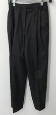 VTG Emanuel Ungaro Parallele womens gray pleated straight leg dress pants sz 8/S