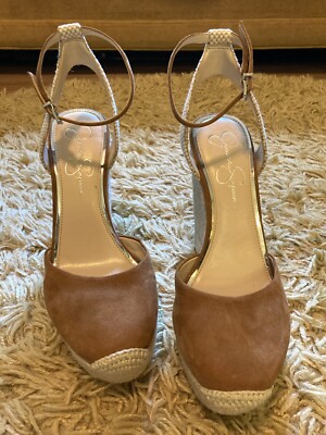 JESSICA SIMPSON Womens Brown 5.5” Platform Zestah Wedge Shoes Ankle Strap  10 M | eBay