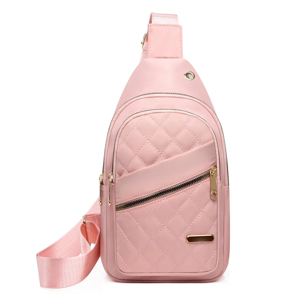 Mochila deportiva bandolera impermeable para mujer al aire libre con eslinga al hombro en el pecho Foto 3 de 4