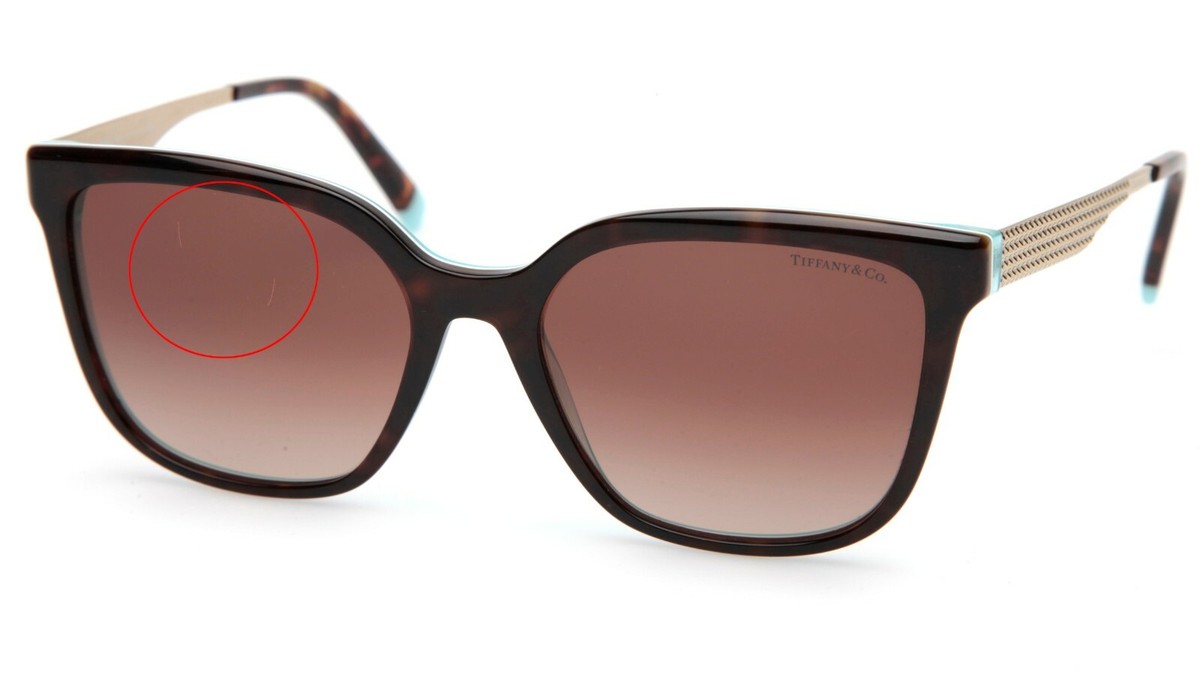 NEW TIFFANY & Co. TF4165 8275/3B HAVANA ON BLUE SUNGLASSES 