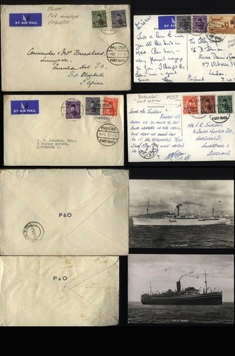 EGYPT 1902-60's SHIPS MAIL-PAQUEBOT cancellations 9 Cover lot - Picture 2 of 3