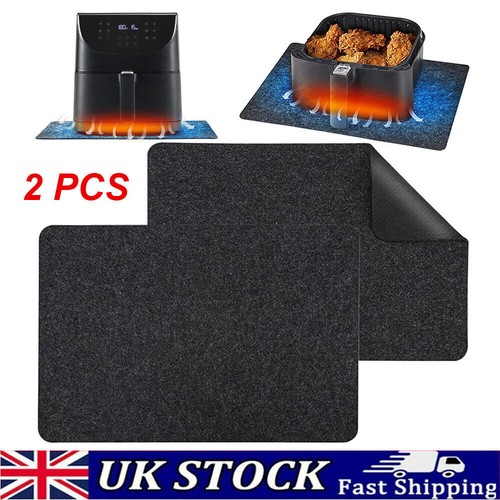 2x Heatproof Kitchen Surface Worktop Protector Heat Resistant Mat for
