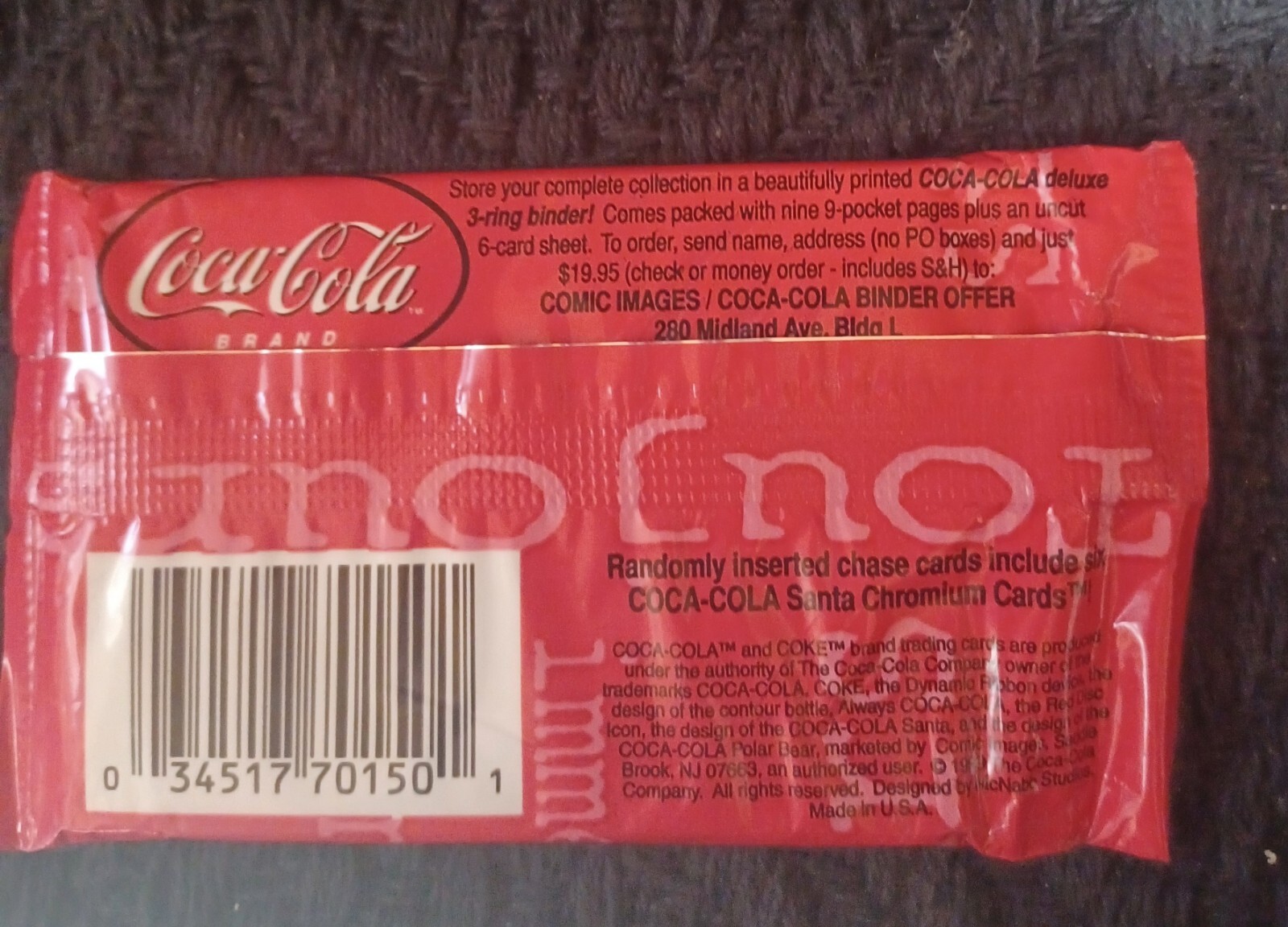 1 Factory Sealed Packs 7 Card Pack 1999 COMIC IMAGES THE ART OF COCA-COLA - Picture 2 of 2
