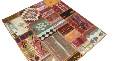 decorative kilim rug turkish kilim rug vintage kilim hemp kilim Patchwork rug - Picture 2 of 7