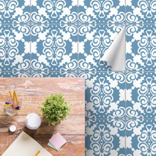 Floor Tile Stickers Set of 20 "Nina" for Kitchen, Bathroom, Shower Durable