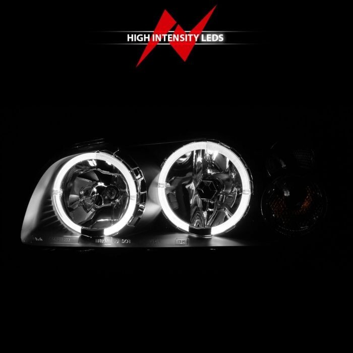 Anzo Halogen Black Clear Crystal Lens Headlights For 2002 Anzo Halogen Black Clear Crystal Lens Headlights For 2002