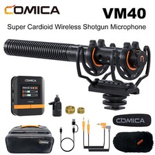 Comica VM40 Super Cardioid Wireless Shotgun Microphone for Camera Smartphone PC