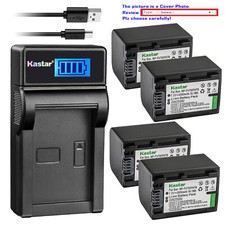 Kastar Battery LCD Charger for Sony NP-FV70 Sony FDR-AX33 FDR-AX53 NEX-VG10