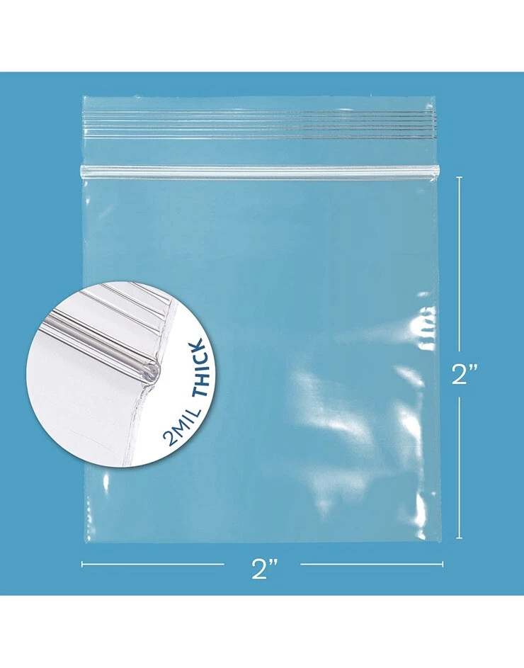 LDPE Zip-Lock Bags 2” X 2” 2mil Clear 1,000 Pcs - Image 4 of 4