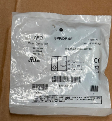 Micro Detectors   SPP/DP-0E (SP Series)   M18 Retro-Reflective Photoelectric