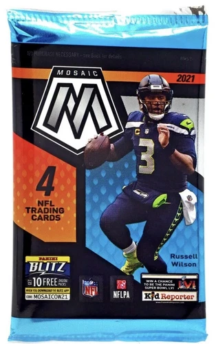 NFL Panini 2021 Mosaic Football Trading Card BLASTER Pack - 2 Packs [8 Cards]