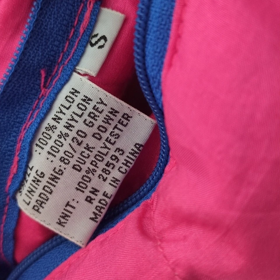 Members Only Women's Vintage Pink Goose Down Puffer Coat Size S - Image 4 of 4