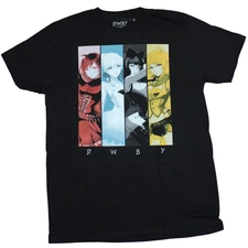RWBY Mens T-Shirt  - Four Colored Character Bars Image