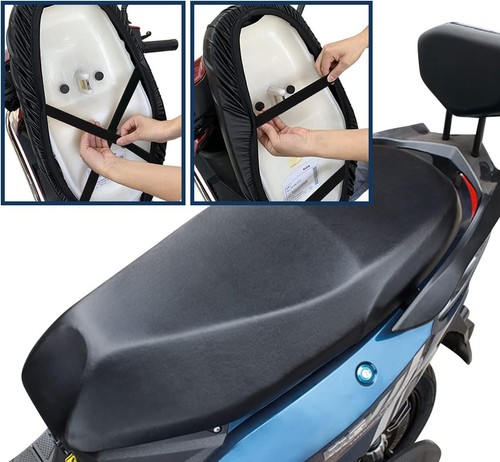 COPRISELLA UNIVERSALE IMPERMEABILE IN ECOPELLE PER MOTO SCOOTER VARIE TAGLIE - Imagen 5 de 12
