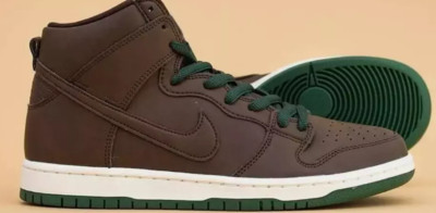 Nike SB Dunk High Baroque Brown Vegan Leather US8 EU41 NEU