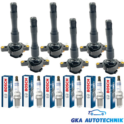 6x Zündspule + 6x BOSCH Zündkerzen FÜR BMW 3ER E46 5ER E39 X5 E53 Z3