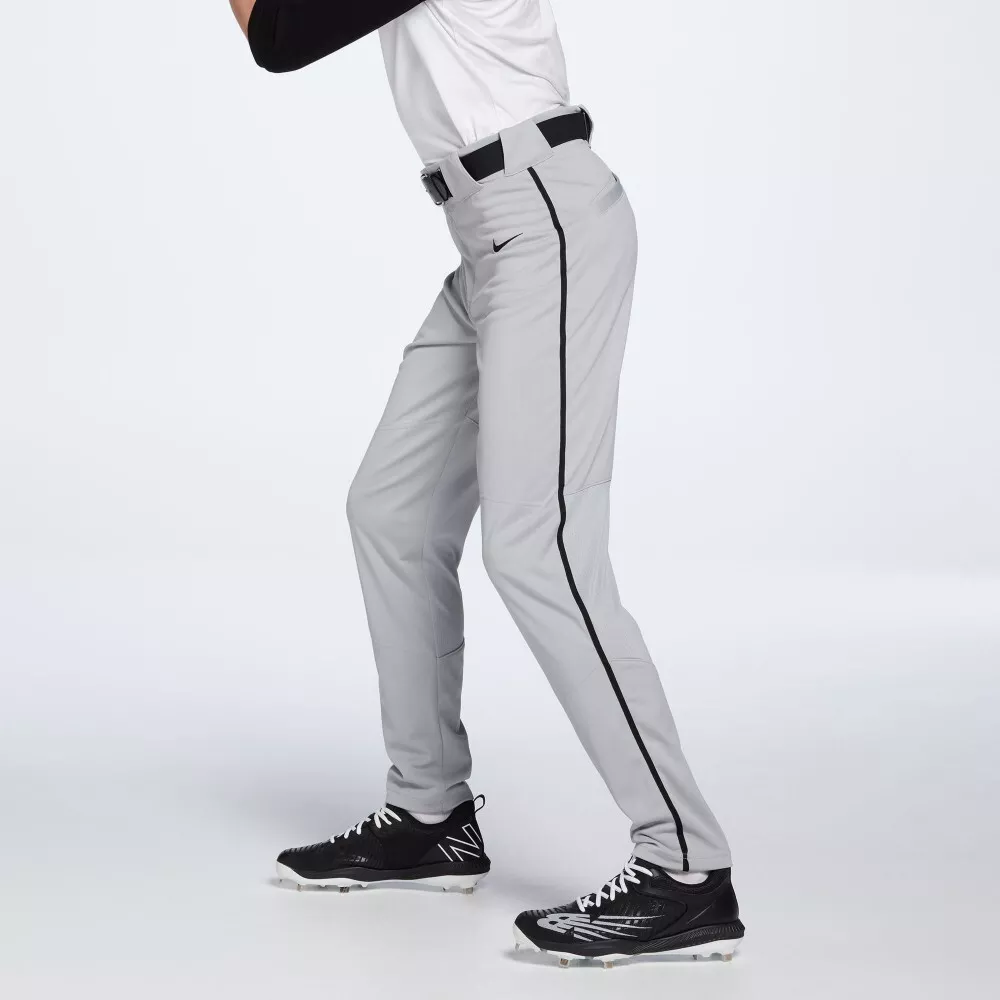 Nike Men's Vapor Select Piped Baseball Pants Gray Black BQ5489-058 Size XL