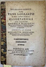 OF THE BAD EFFECTS OF LOGLIATO BREAD DISSERTATION ANNIBAL MARIOTTI PERUGIA