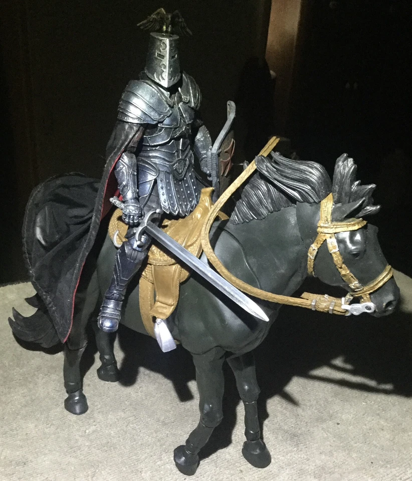 "Figura de acción personalizada Marvel Legends Templario Caballero Negro y Caballo 6""" Foto 2 de 4