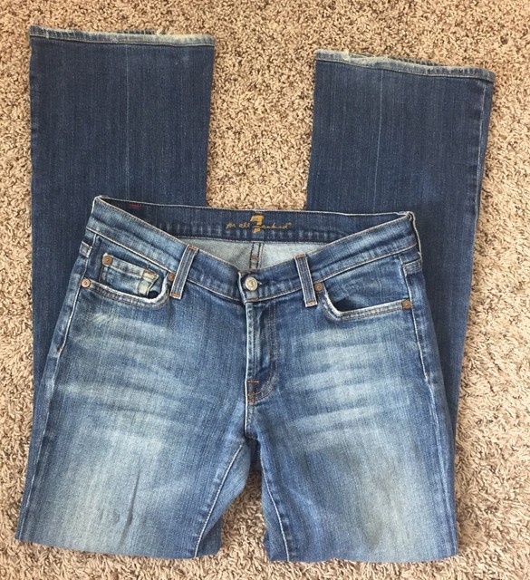 7 For All Mankind Women's Jeans Size 28 x 30 Bootcut Cotton Denim Made