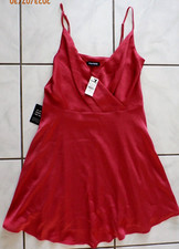 NWT EXPRESS Orange SURPLICE FIT AND FLARE Slip DRESS sz M F608