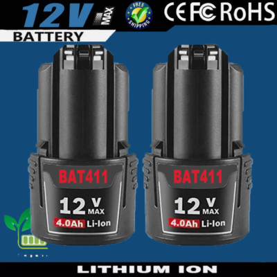 2 PACK Akku Für Bosch Professional GBA 12V 10,8V GSR GSA BAT411 BAT412 4800mAh