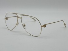 PREMIERE C DE CARTIER PILOT SHAPE GOLD EYEGLASSES CT0116O NEW 100 GENUINE 1425
