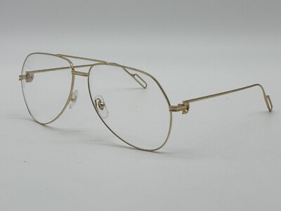PREMIERE C DE CARTIER PILOT SHAPE GOLD EYEGLASSES CT0116O NEW 100% GENUINE $1425