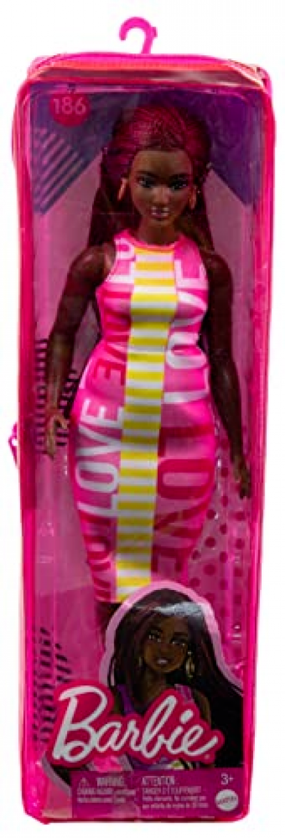 Barbie Fashionistas Doll #186 Curvy Crimson Braids African Barbie Fashionistas Doll #186 Curvy Crimson Braids African