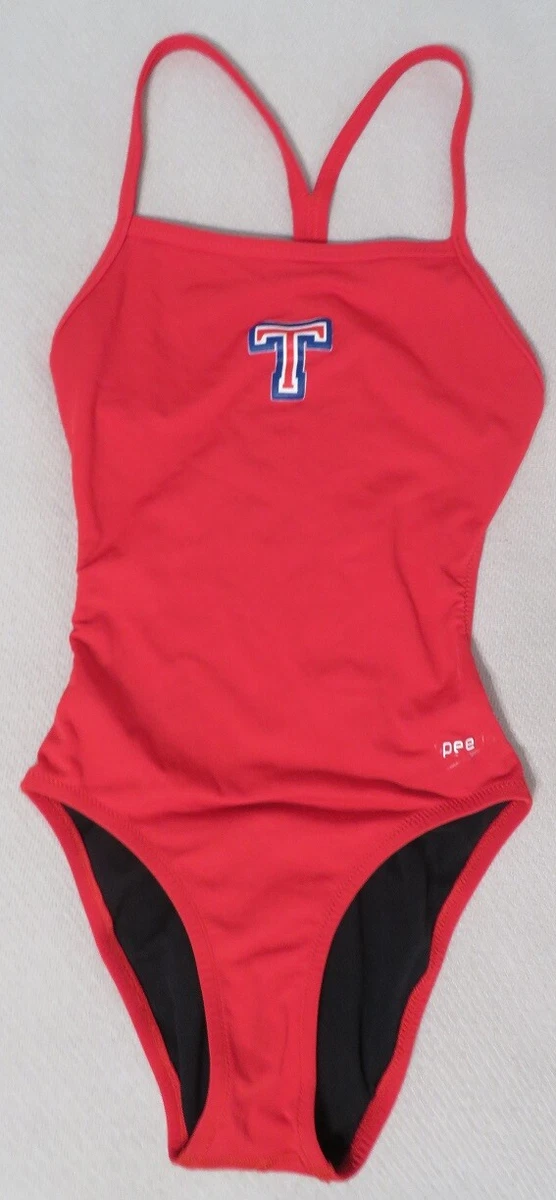 Tesoro Titans High School Girl's One Piece Swimsuit Size 26 With Shorts