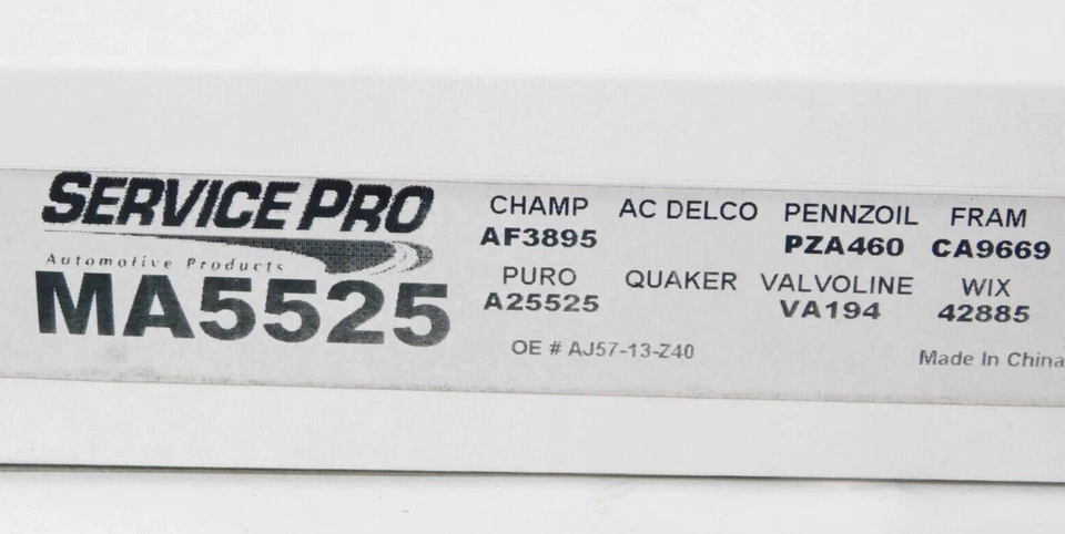 Filtro de aire motor 2003-2008 Mazda 6, 07-12 CX-7 CA9669 PA5525 42885 AJ57-13-Z40 Foto 3 de 4
