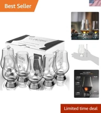 Luxurious Crystal Whiskey Glass Set of 6 - Perfect for Gifting and Entertaining