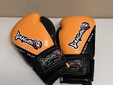 Dragon Fight Gear 12 oz Fighting Advanced Training Gloves Boxing Orange