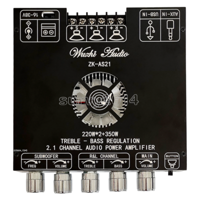 ZK-AS21 2.1CH TPA3255 Bluetooth Digital Audio Power Amplifier