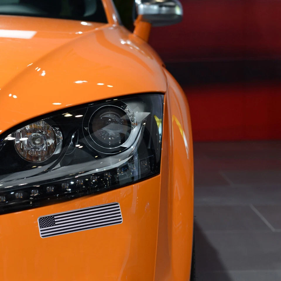 2x USA American Metal Flag Black Car Trunk Emblem Badge Decal Stickers Accessory - Image 3 of 4