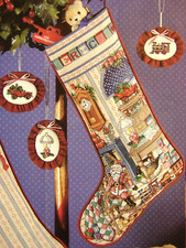 HOLIDAY STUDY CHRISTMAS STOCKING Heirloom 1988 BH G Counted Cross Stitch PATTERN
