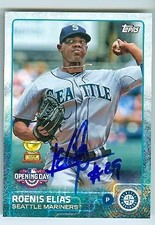 Roenis Elias autographed baseball card 2015 Topps #52 All Star Rookie Cup